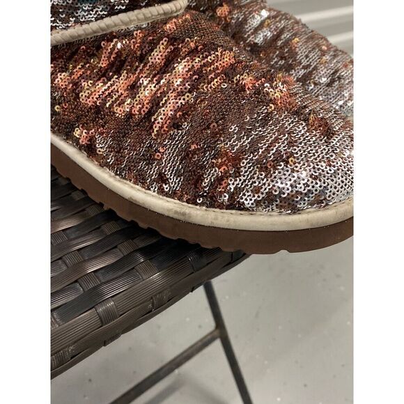 UGGs Sequins silver bronze gold boots size 9 - Picture 7 of 7